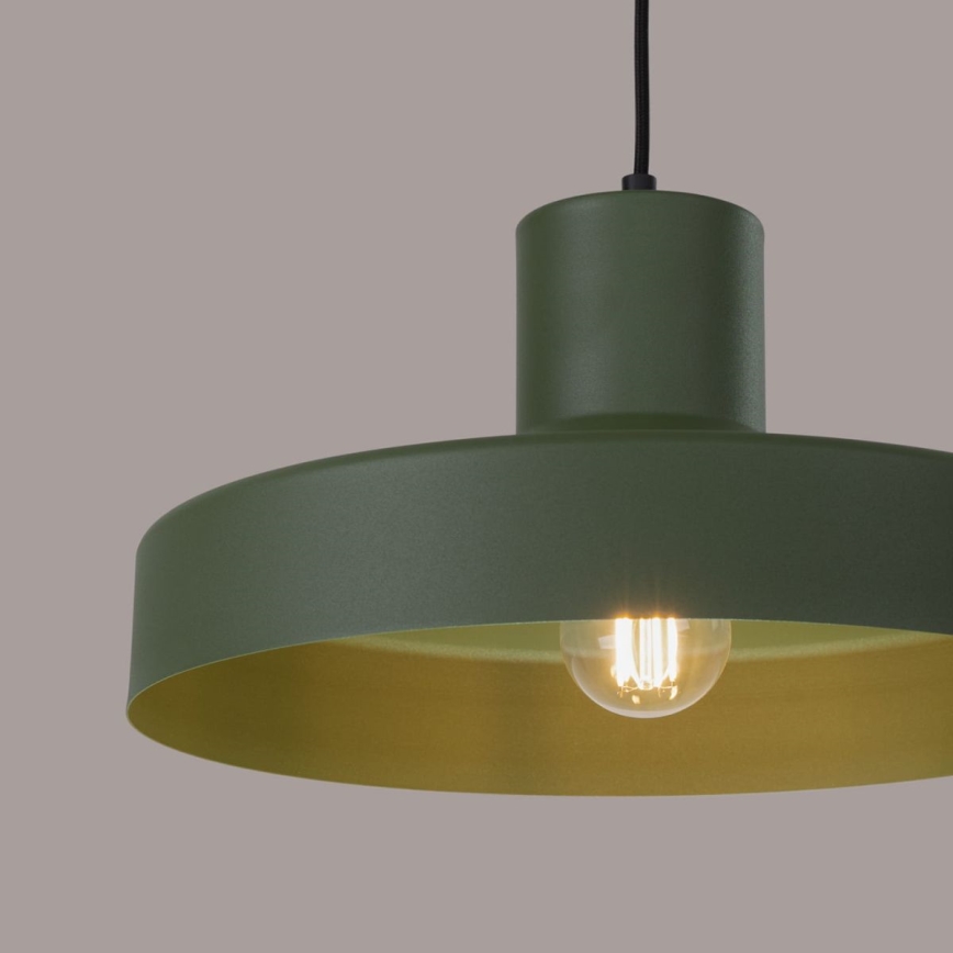 Lustr na lanku BILO 1xE27/15W/230V pr. 35 cm zelená