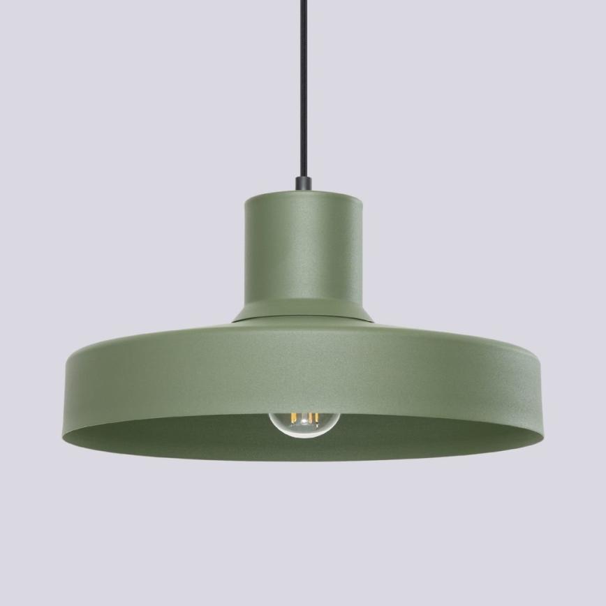 Lustr na lanku BILO 1xE27/15W/230V pr. 35 cm zelená
