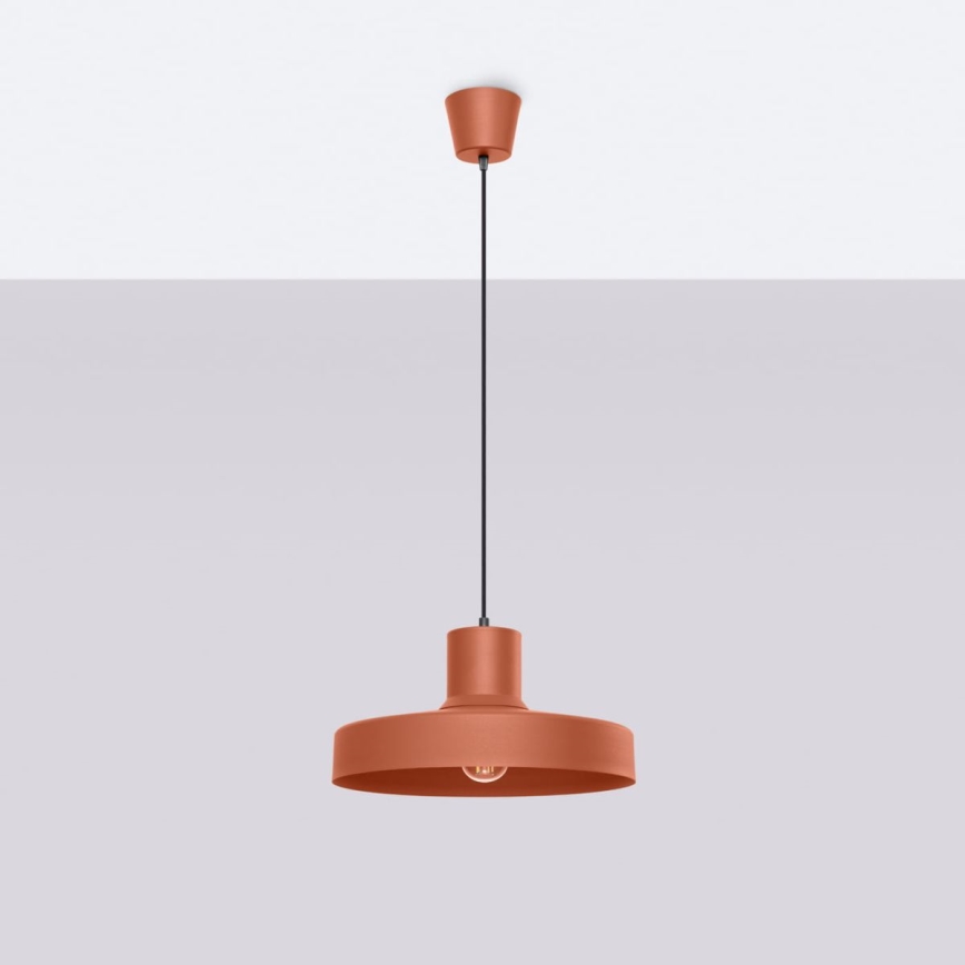 Lustr na lanku BILO 1xE27/15W/230V pr. 35 cm oranžová