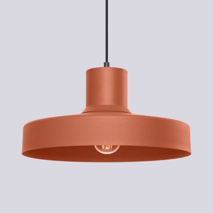 Lustr na lanku BILO 1xE27/15W/230V pr. 35 cm oranžová