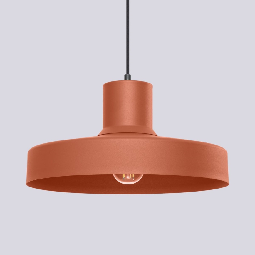 Lustr na lanku BILO 1xE27/15W/230V pr. 35 cm oranžová