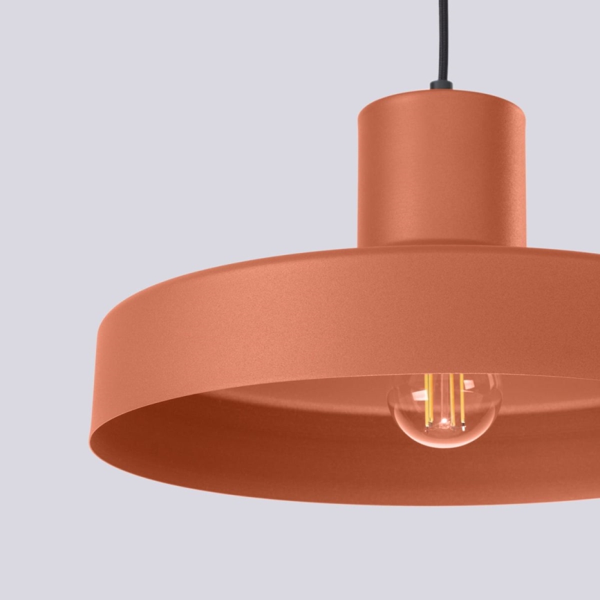 Lustr na lanku BILO 1xE27/15W/230V pr. 35 cm oranžová