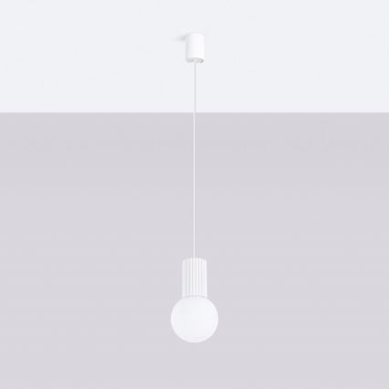 Lustr na lanku HALO 1xG9/8W/230V pr. 12 cm bílá