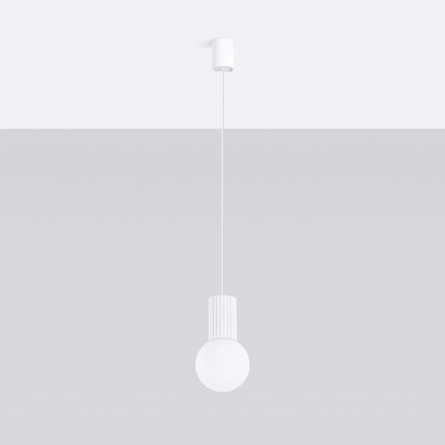 Lustr na lanku HALO 1xG9/8W/230V pr. 12 cm bílá