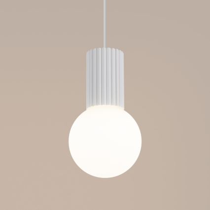 Lustr na lanku HALO 1xG9/8W/230V pr. 12 cm bílá