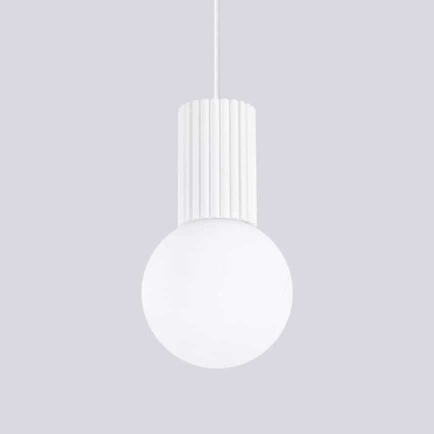 Lustr na lanku HALO 1xG9/8W/230V pr. 12 cm bílá