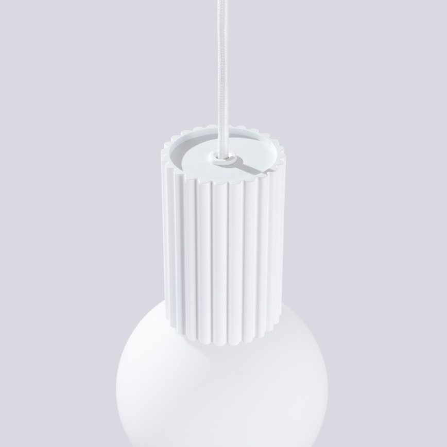 Lustr na lanku HALO 1xG9/8W/230V pr. 12 cm bílá