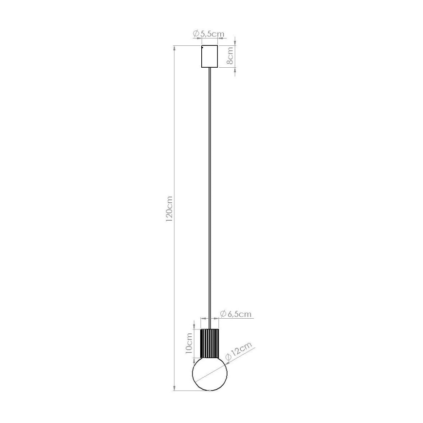 Lustr na lanku HALO 1xG9/8W/230V pr. 12 cm bílá