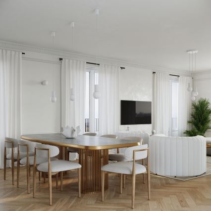 Stolní lampa HALO 1xG9/8W/230V pr. 12 cm bílá