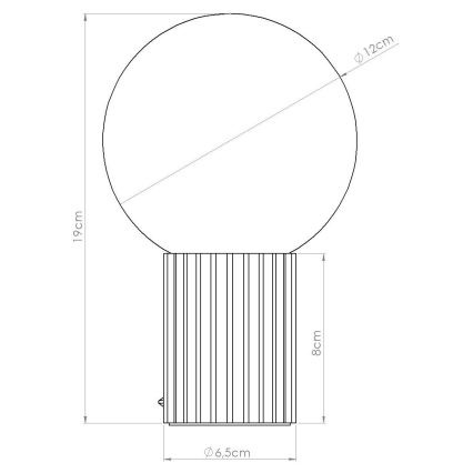 Stolní lampa HALO 1xG9/8W/230V pr. 12 cm bílá