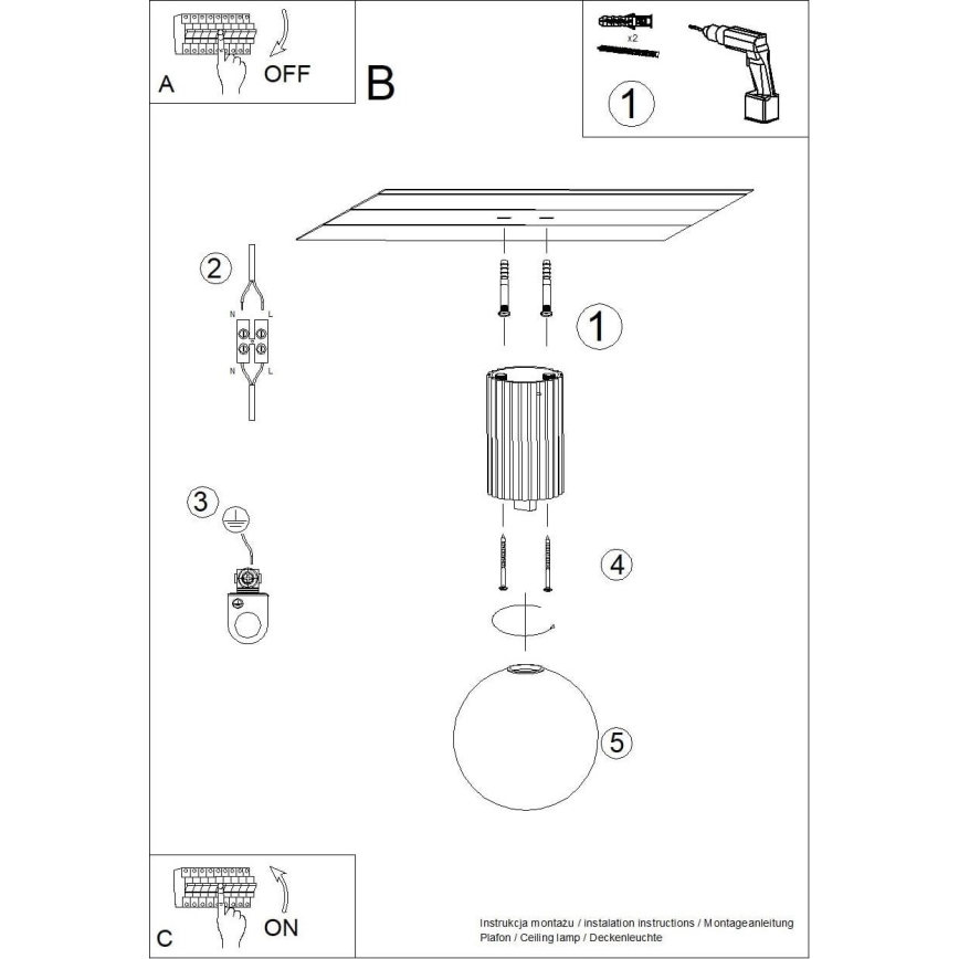 Koupelnové stropní svítidlo HALO 1xG9/8W/230V pr. 12 cm IP44 černá