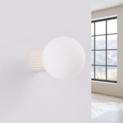 Koupelnové nástěnné svítidlo HALO 1xG9/8W/230V pr. 12 cm IP44 krémová