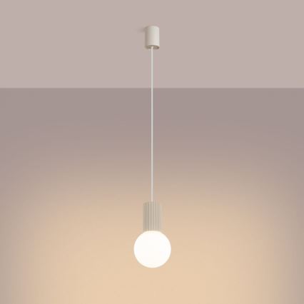 Lustr na lanku HALO 1xG9/8W/230V pr. 12 cm krémová