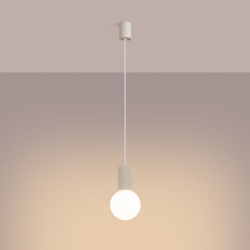 Lustr na lanku HALO 1xG9/8W/230V pr. 12 cm krémová