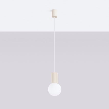 Lustr na lanku HALO 1xG9/8W/230V pr. 12 cm krémová