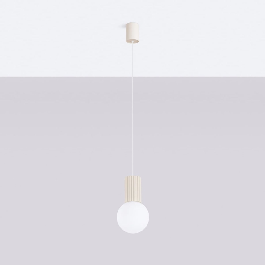 Lustr na lanku HALO 1xG9/8W/230V pr. 12 cm krémová
