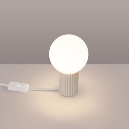 Stolní lampa HALO 1xG9/8W/230V pr. 12 cm krémová