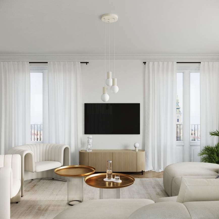Stolní lampa HALO 1xG9/8W/230V pr. 12 cm krémová