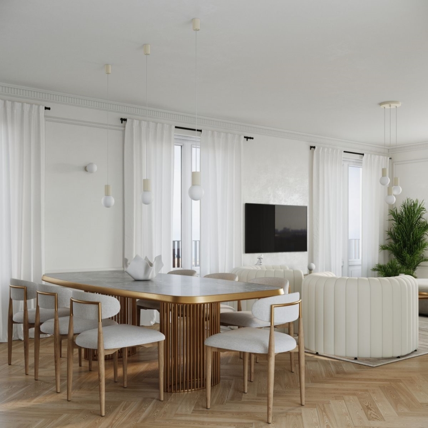 Stolní lampa HALO 1xG9/8W/230V pr. 12 cm krémová