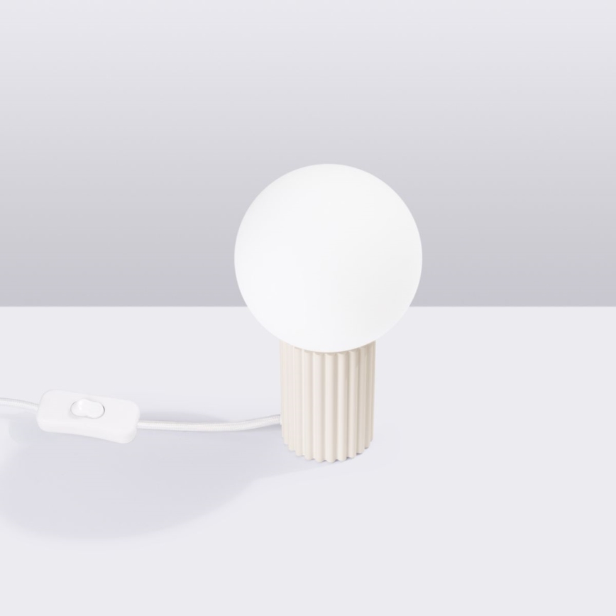 Stolní lampa HALO 1xG9/8W/230V pr. 12 cm krémová
