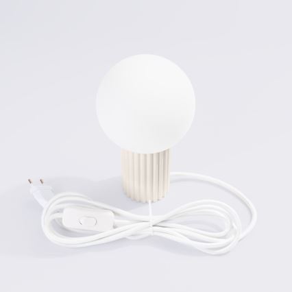 Stolní lampa HALO 1xG9/8W/230V pr. 12 cm krémová