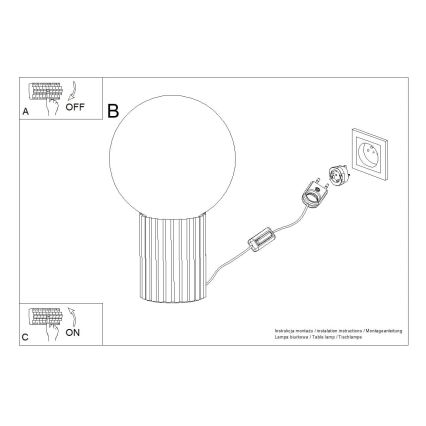 Stolní lampa HALO 1xG9/8W/230V pr. 12 cm krémová