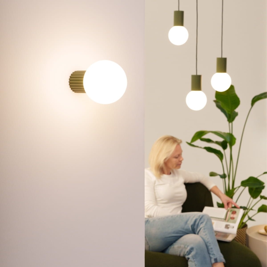 Koupelnové nástěnné svítidlo HALO 1xG9/8W/230V pr. 12 cm IP44 zelená