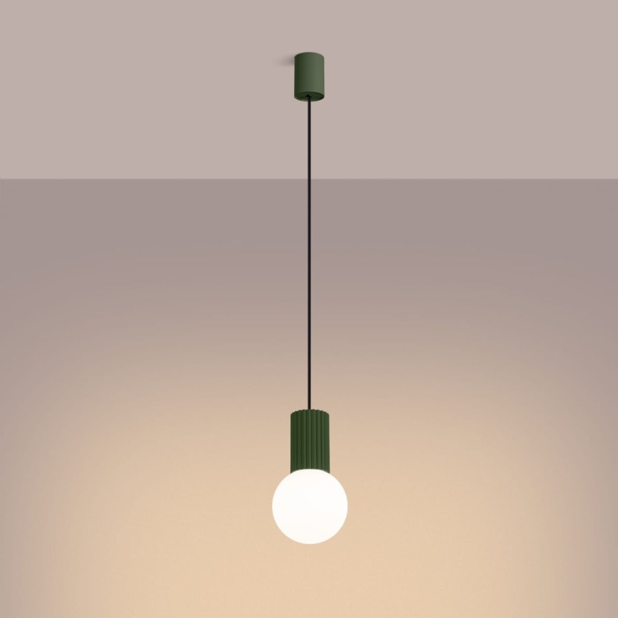Lustr na lanku HALO 1xG9/8W/230V pr. 12 cm zelená
