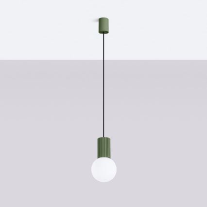 Lustr na lanku HALO 1xG9/8W/230V pr. 12 cm zelená