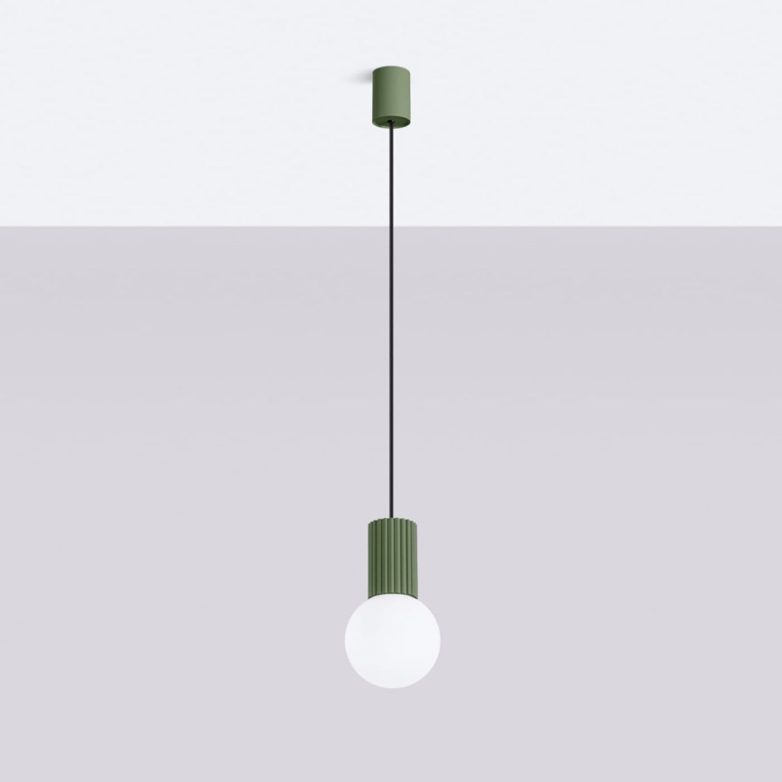 Lustr na lanku HALO 1xG9/8W/230V pr. 12 cm zelená