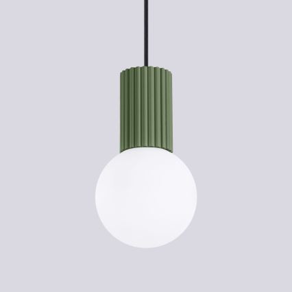 Lustr na lanku HALO 1xG9/8W/230V pr. 12 cm zelená