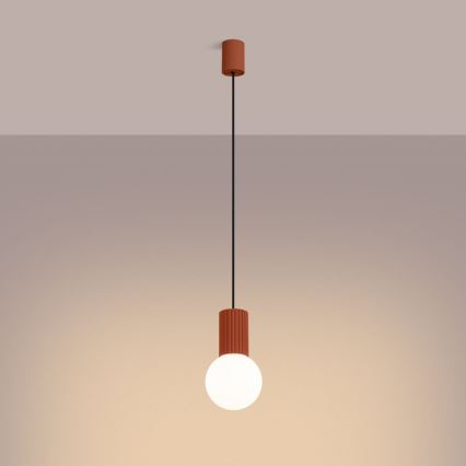Lustr na lanku HALO 1xG9/8W/230V pr. 12 cm oranžová