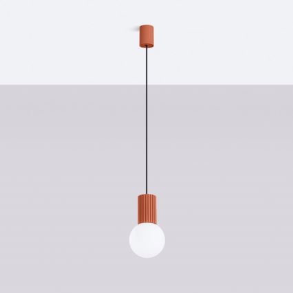 Lustr na lanku HALO 1xG9/8W/230V pr. 12 cm oranžová