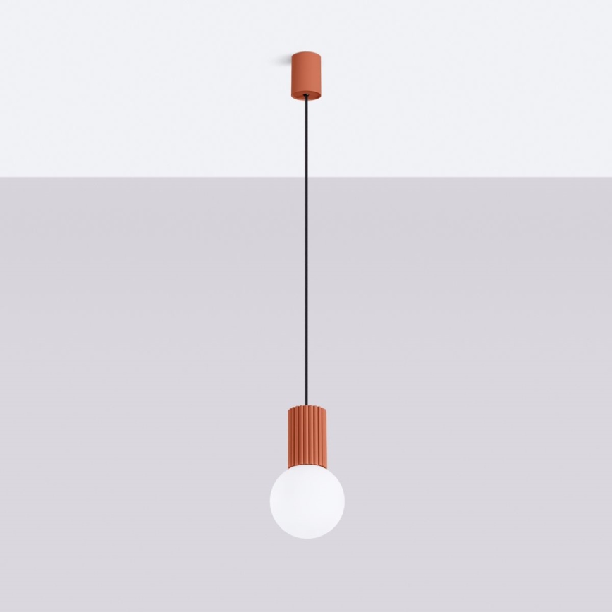 Lustr na lanku HALO 1xG9/8W/230V pr. 12 cm oranžová