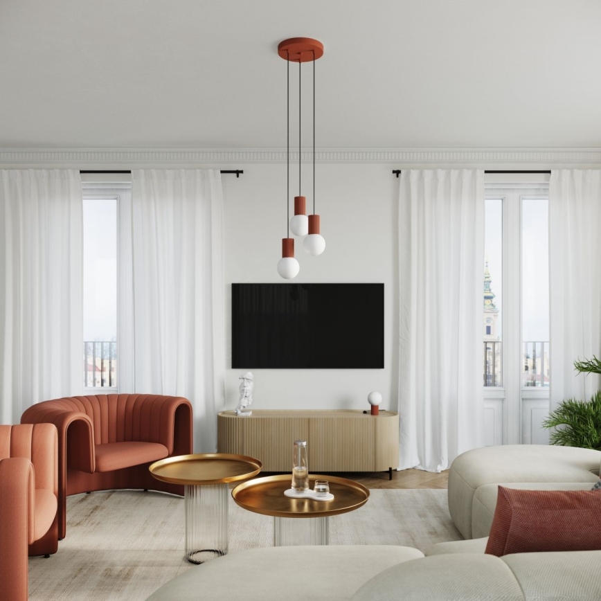 Stolní lampa HALO 1xG9/8W/230V pr. 12 cm oranžová
