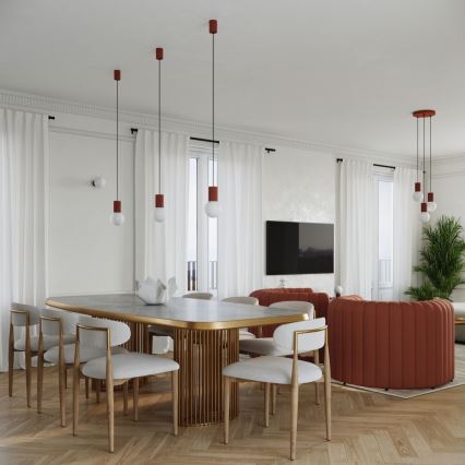 Stolní lampa HALO 1xG9/8W/230V pr. 12 cm oranžová