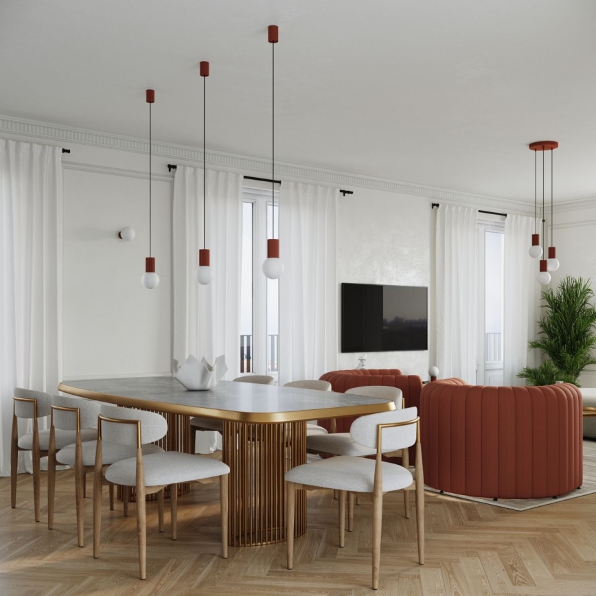 Stolní lampa HALO 1xG9/8W/230V pr. 12 cm oranžová