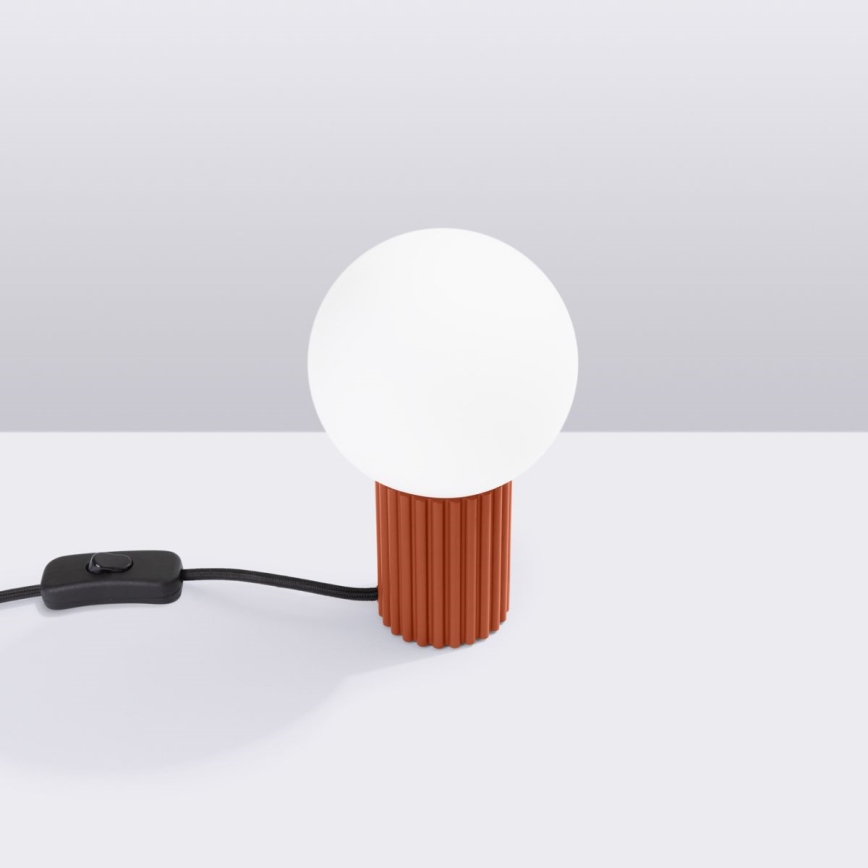 Stolní lampa HALO 1xG9/8W/230V pr. 12 cm oranžová