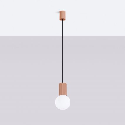 Lustr na lanku HALO 1xG9/8W/230V pr. 12 cm hnědá