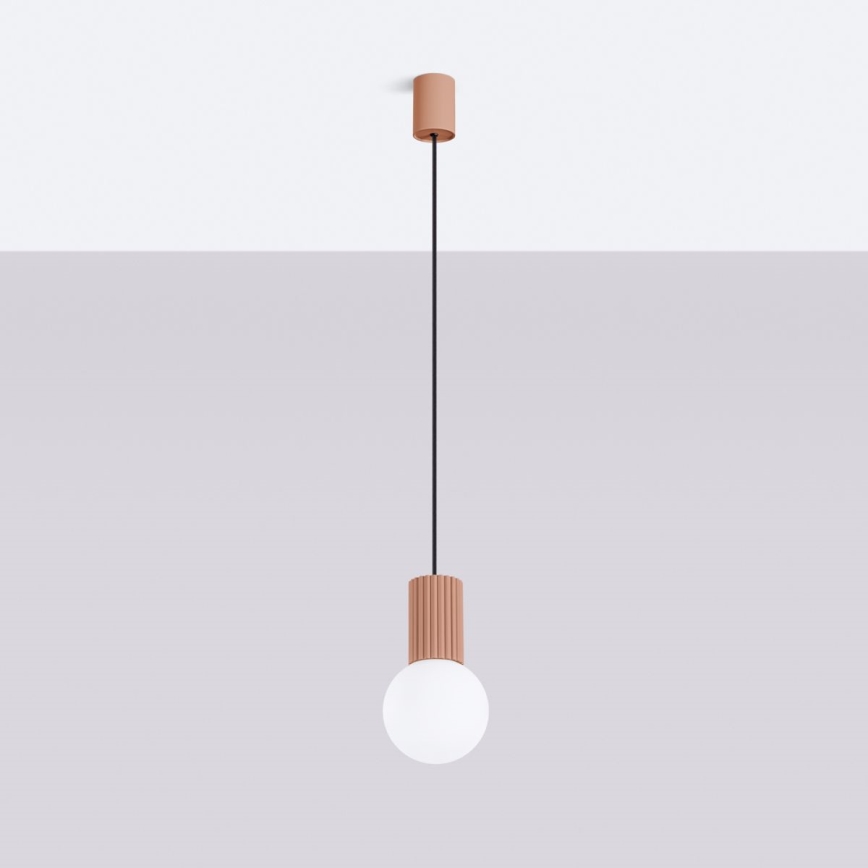 Lustr na lanku HALO 1xG9/8W/230V pr. 12 cm hnědá