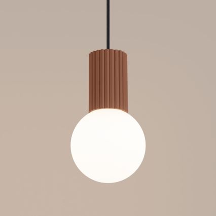 Lustr na lanku HALO 1xG9/8W/230V pr. 12 cm hnědá