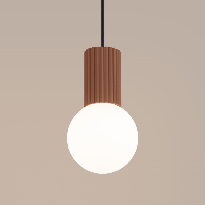 Lustr na lanku HALO 1xG9/8W/230V pr. 12 cm hnědá