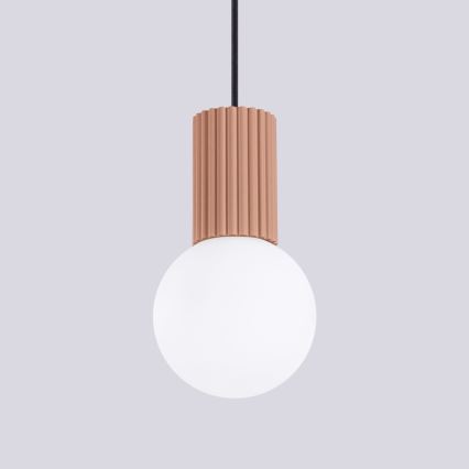 Lustr na lanku HALO 1xG9/8W/230V pr. 12 cm hnědá