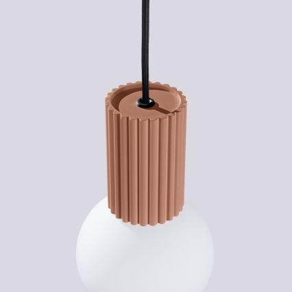 Lustr na lanku HALO 1xG9/8W/230V pr. 12 cm hnědá