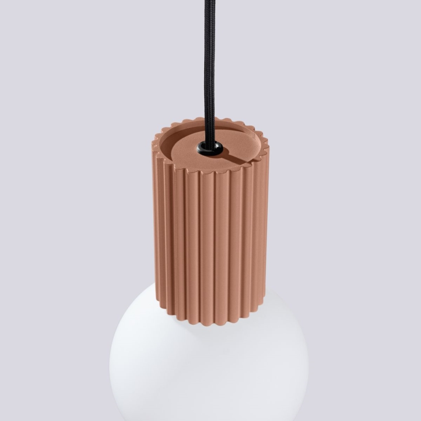 Lustr na lanku HALO 1xG9/8W/230V pr. 12 cm hnědá