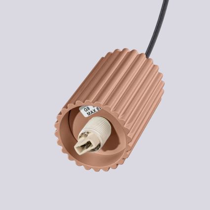 Lustr na lanku HALO 1xG9/8W/230V pr. 12 cm hnědá