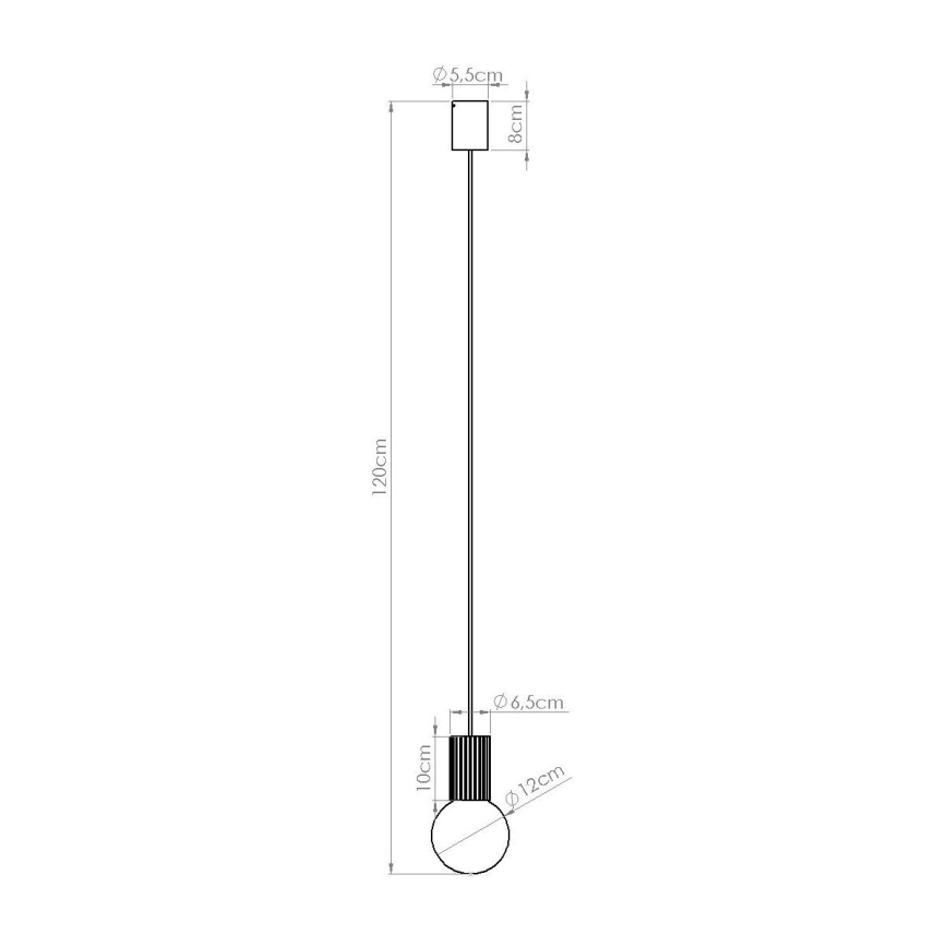 Lustr na lanku HALO 1xG9/8W/230V pr. 12 cm hnědá