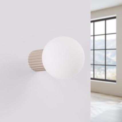 Koupelnové nástěnné svítidlo HALO 1xG9/8W/230V pr. 12 cm IP44 béžová