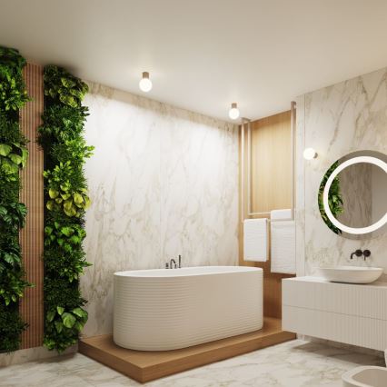 Koupelnové nástěnné svítidlo HALO 1xG9/8W/230V pr. 12 cm IP44 taupe