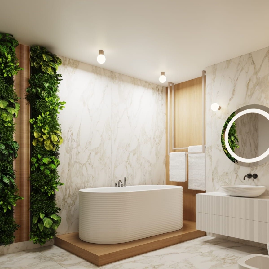 Koupelnové nástěnné svítidlo HALO 1xG9/8W/230V pr. 12 cm IP44 taupe